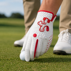 White Red Junior Golf Glove,www.nearlonggolf.com,Junior Golf Glove for Kids | White Red Youth Golf Gloves