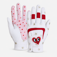 Girls Heart Print Junior Golf Glove,www.nearlonggolf.com,Girls Heart Print Junior Golf Glove | Kids Youth Golf Gloves