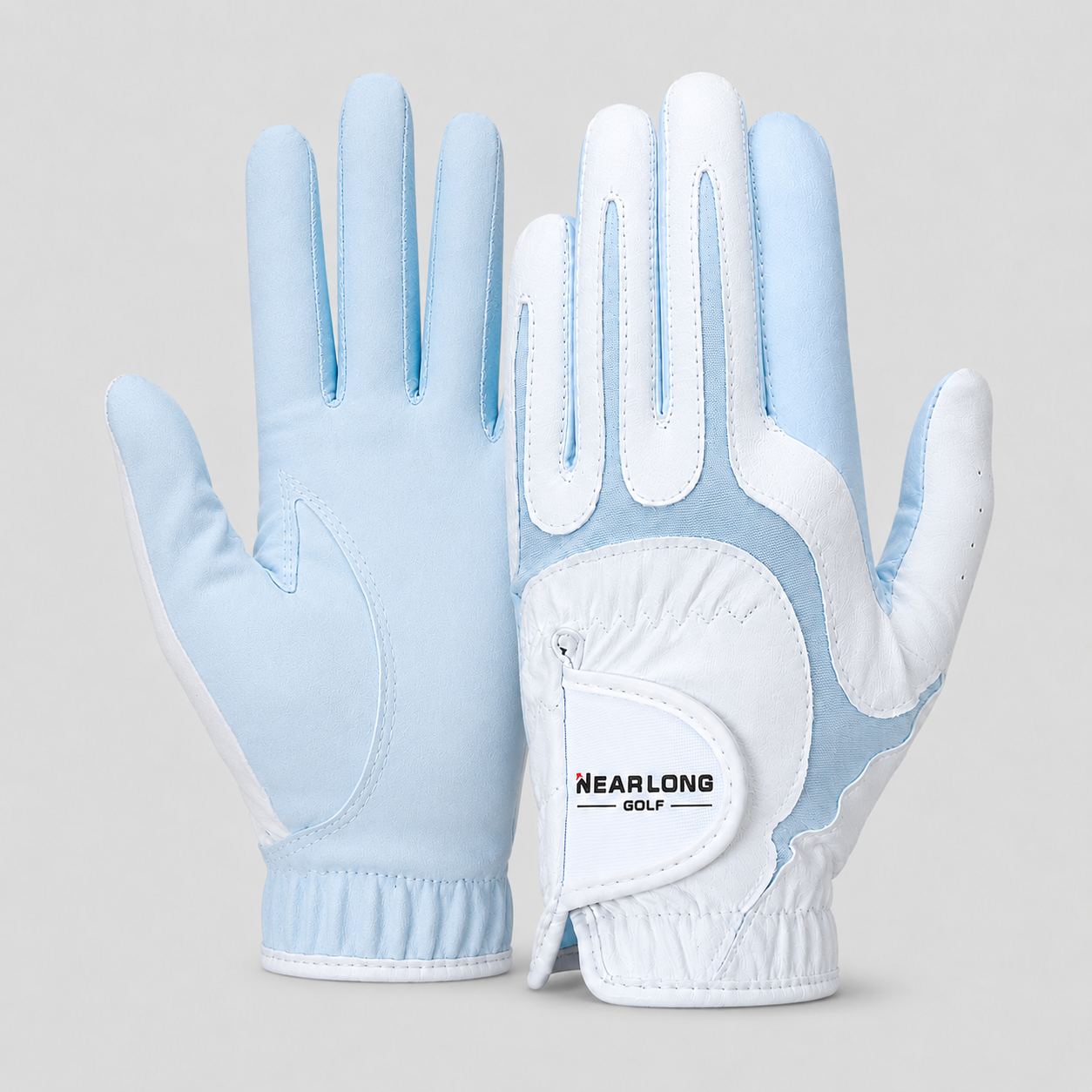 Men's Light Blue Sports Golf Glove,www.nearlonggolf.com,Men's Light Blue Golf Glove | Breathable Custom Golf Gloves