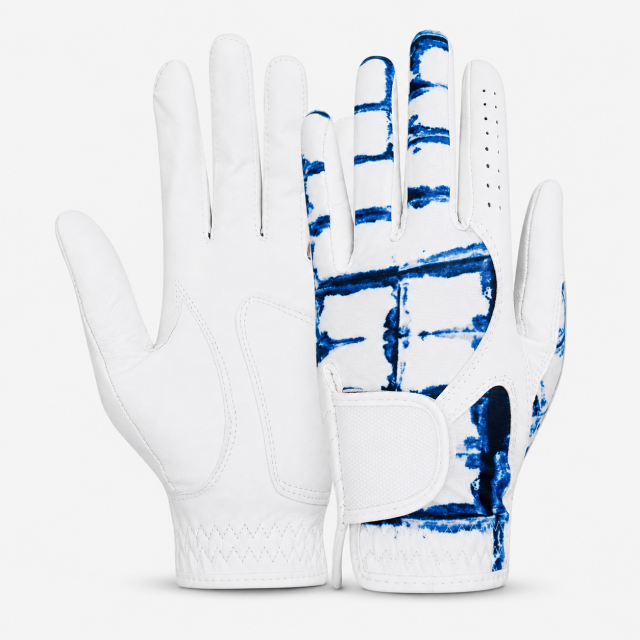Blue Printed Performance Golf Glove,www.nearlonggolf.com,Blue Printed Golf Glove | Custom OEM | Near Long Golf