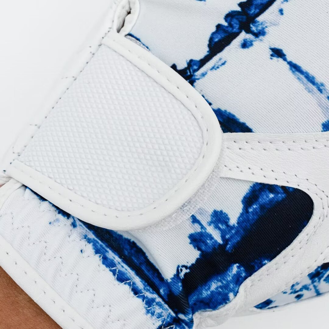 Blue Printed Performance Golf Glove,www.nearlonggolf.com,Blue Printed Golf Glove | Custom OEM | Near Long Golf