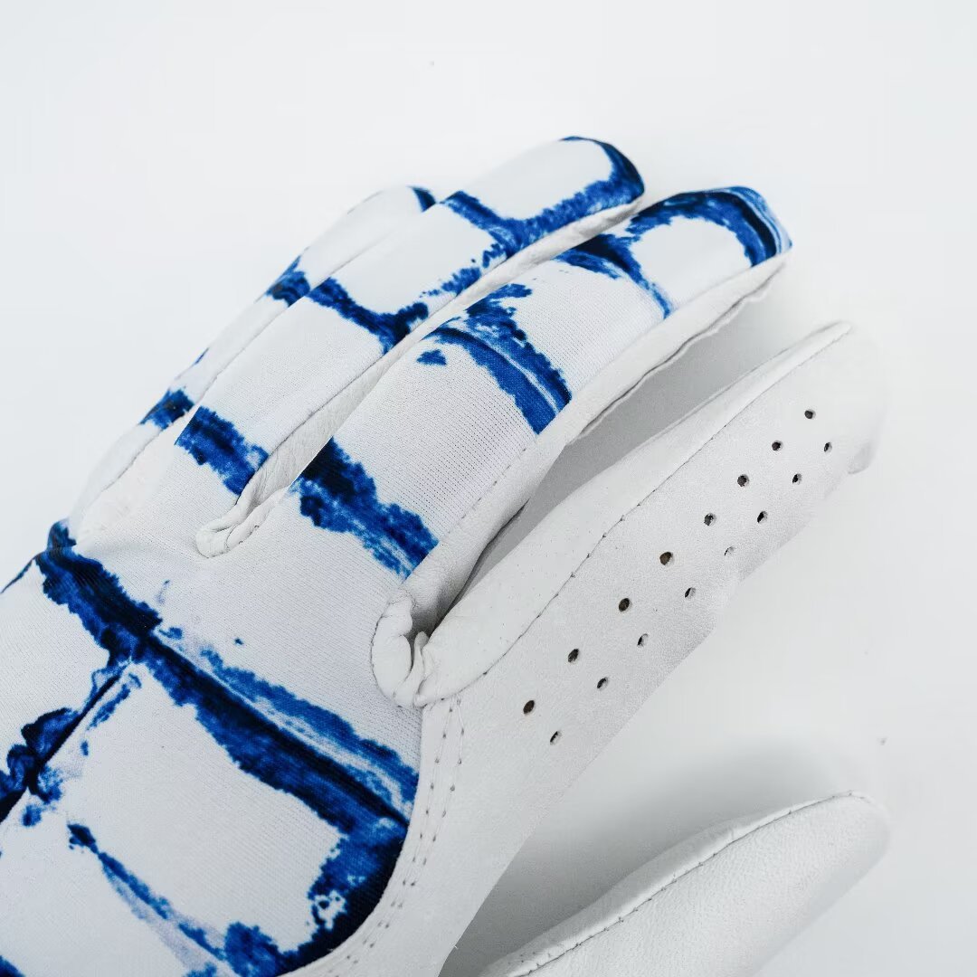 Blue Printed Performance Golf Glove,www.nearlonggolf.com,Blue Printed Golf Glove | Custom OEM | Near Long Golf