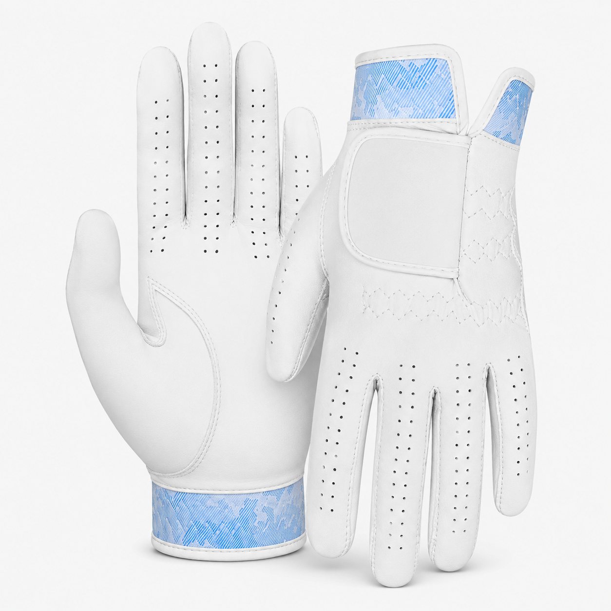 White Black Breathable Full Finger Golf Glove,www.nearlonggolf.com,White Black Breathable Full Finger Golf Glove