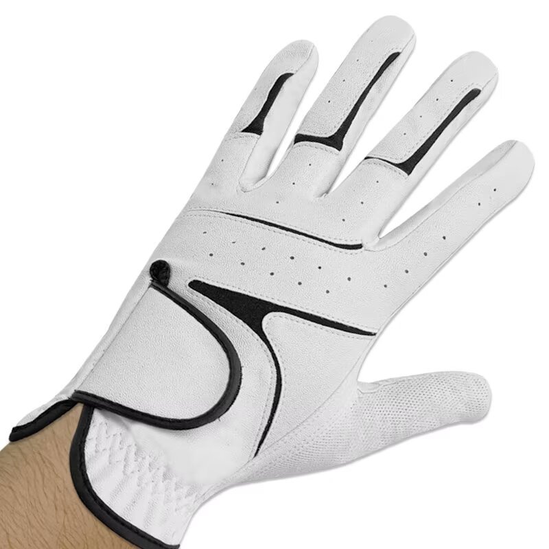 White Black Breathable Full Finger Golf Glove,www.nearlonggolf.com,White Black Breathable Full Finger Golf Glove