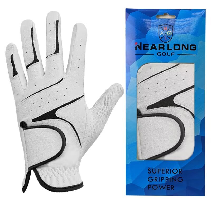 White Black Breathable Full Finger Golf Glove,www.nearlonggolf.com,White Black Breathable Full Finger Golf Glove
