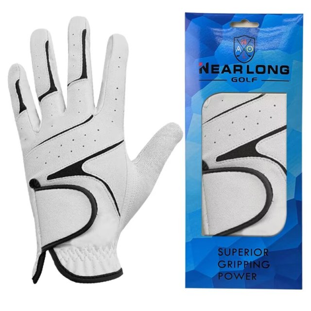 White Black Breathable Full Finger Golf Glove,www.nearlonggolf.com,White Black Breathable Full Finger Golf Glove