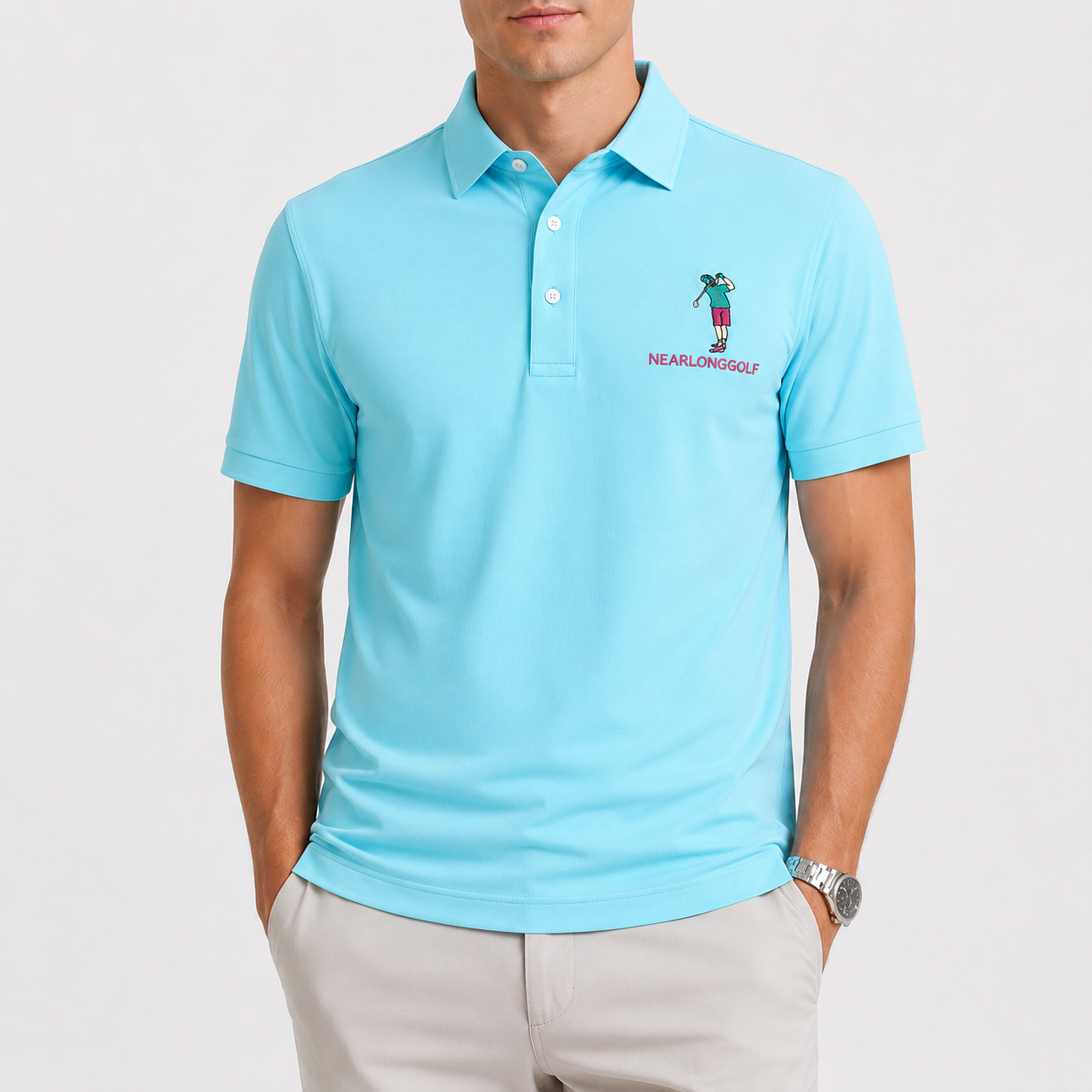 Men's Short Sleeve Golf Polo Shirt,www.nearlonggolf.com,Custom Men's Golf Shirt | Private Label & Wholesale