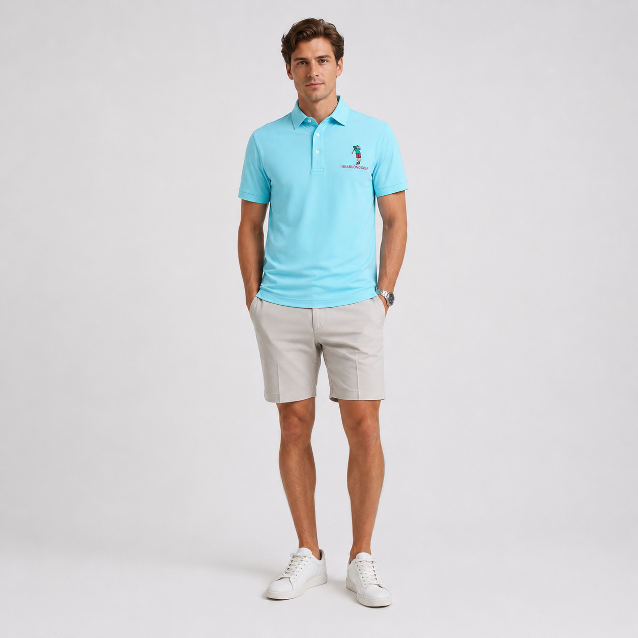 Men's Short Sleeve Golf Polo Shirt,www.nearlonggolf.com,Custom Men's Golf Shirt | Private Label & Wholesale