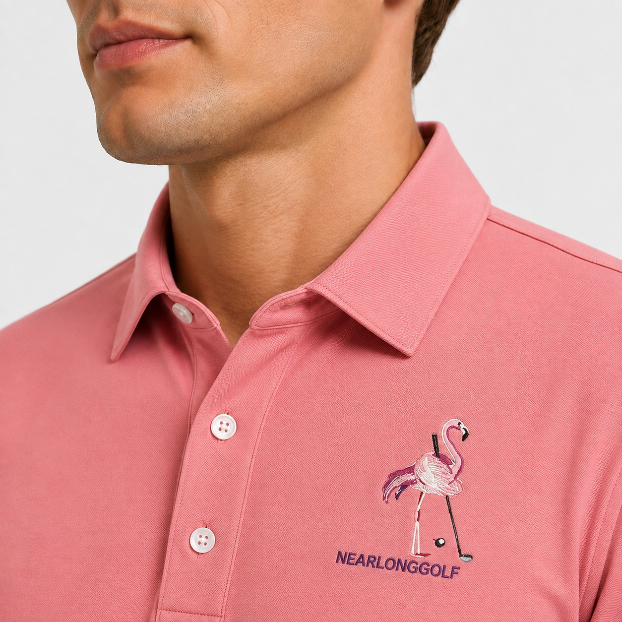 Men's Custom Logo Golf Polo Shirt,www.nearlonggolf.com,Custom Logo Golf Polo Shirts for Men | OEM Manufacturer