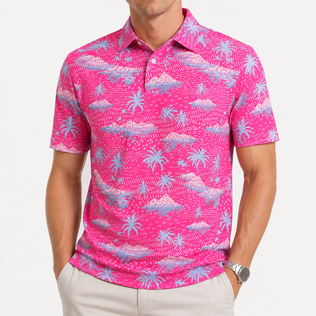 Men's Hawaiian Golf Polo Shirt,www.nearlonggolf.com,Hawaiian Golf Polo Shirts for Men | Custom Wholesale