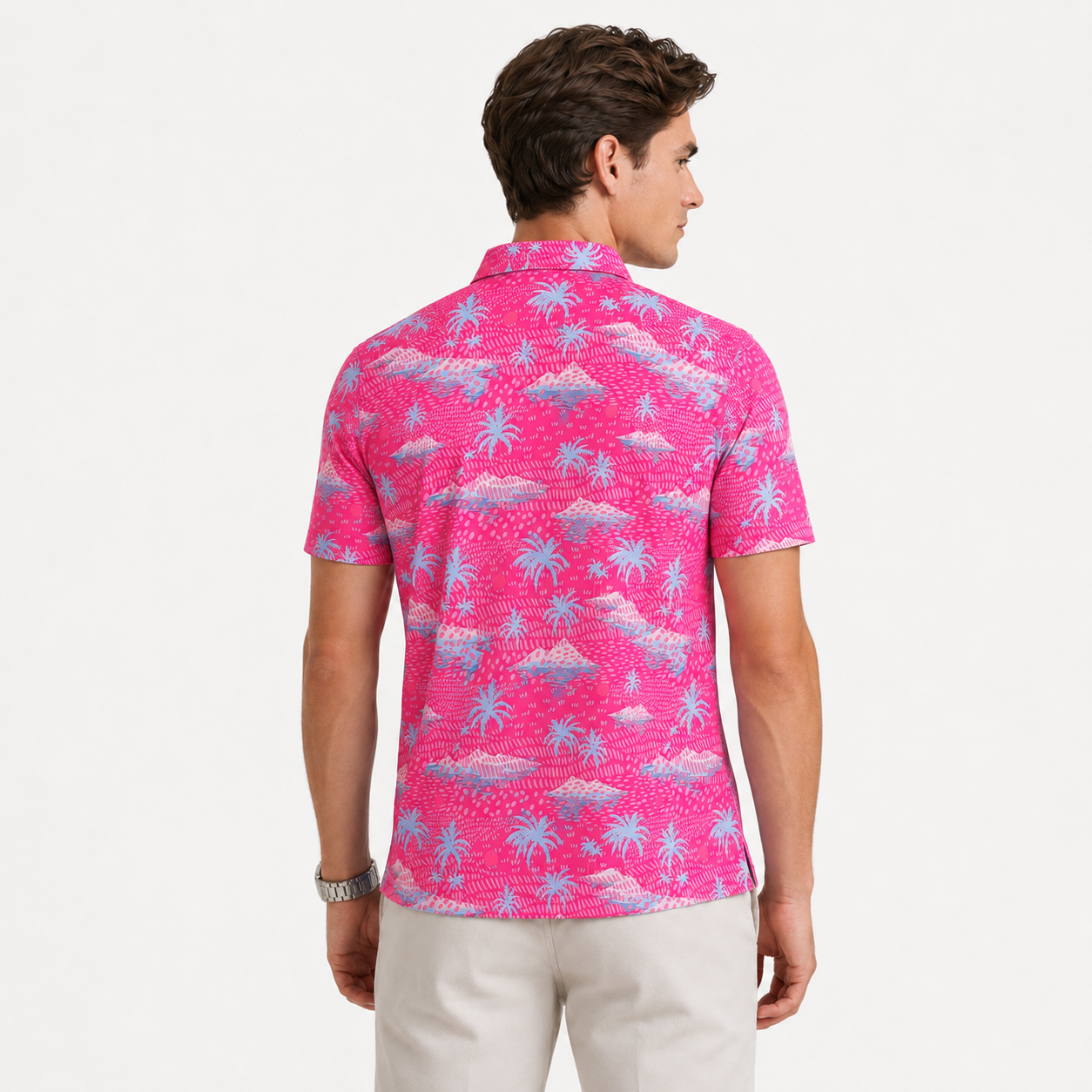 Men's Hawaiian Golf Polo Shirt,www.nearlonggolf.com,Hawaiian Golf Polo Shirts for Men | Custom Wholesale