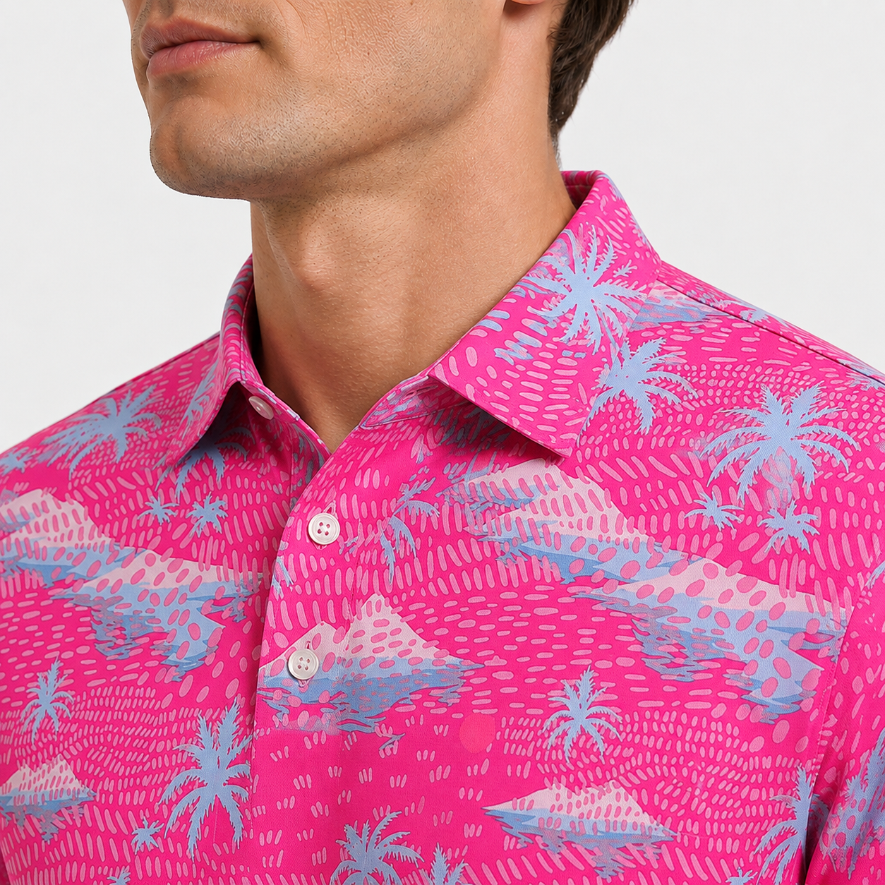 Men's Hawaiian Golf Polo Shirt,www.nearlonggolf.com,Hawaiian Golf Polo Shirts for Men | Custom Wholesale