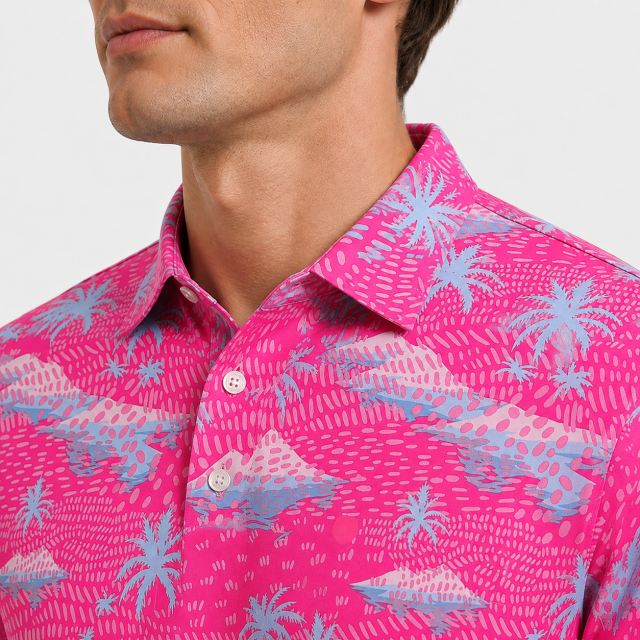 Men's Hawaiian Golf Polo Shirt,www.nearlonggolf.com,Hawaiian Golf Polo Shirts for Men | Custom Wholesale