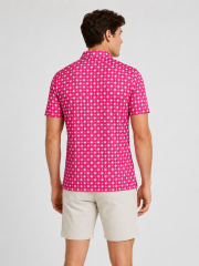 Men's Diamond Print Golf Polo Shirt,www.nearlonggolf.com,Diamond Pattern Golf Shirts for Men | OEM Wholesale