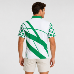 Men's Color Block Golf Polo Shirt,www.nearlonggolf.com,Green Color Block Golf Polo | Custom Wholesale Apparel