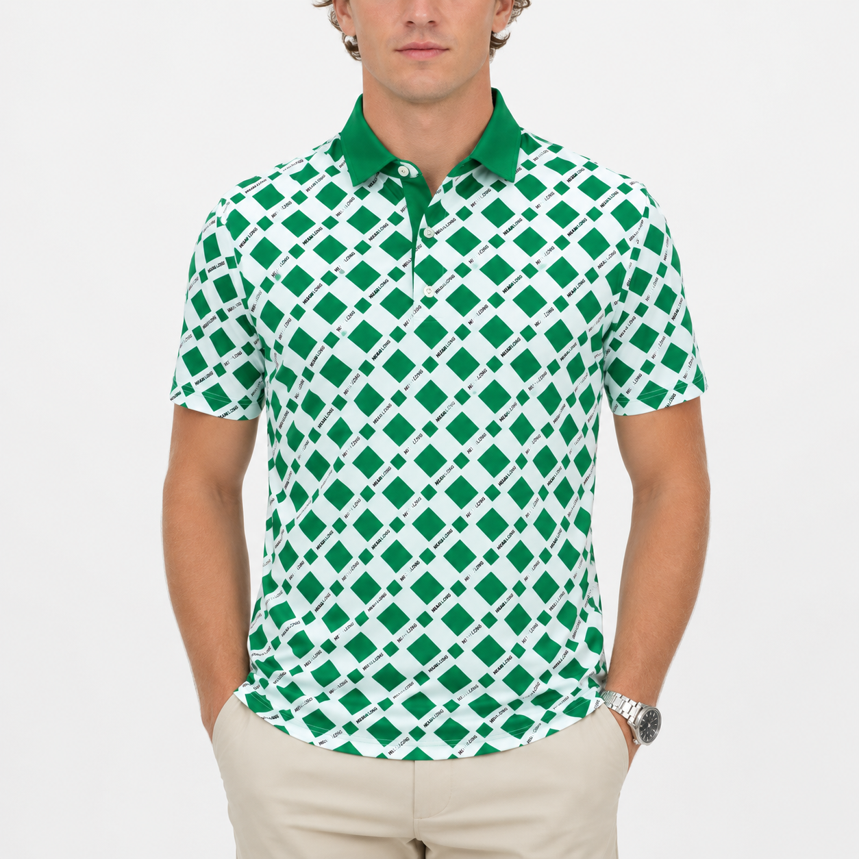 メンズチェック柄ゴルフポロシャツ、www.nearlonggolf.com、メンズ用チェック柄ゴルフポロシャツ | カスタムOEMサプライヤー