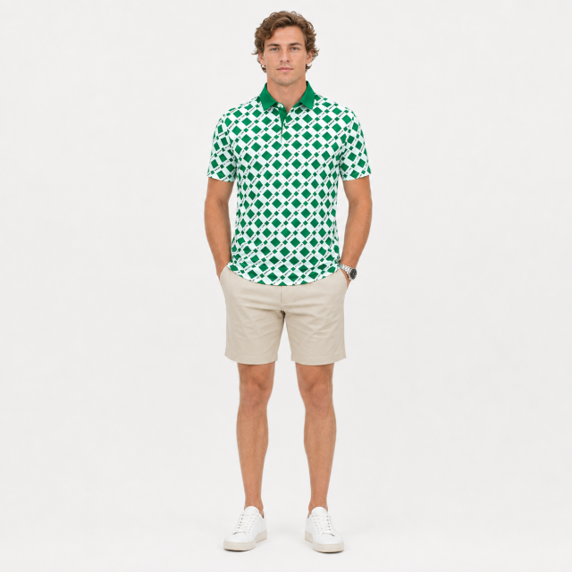 メンズチェック柄ゴルフポロシャツ、www.nearlonggolf.com、メンズ用チェック柄ゴルフポロシャツ | カスタムOEMサプライヤー