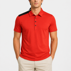 Men's Red Golf Polo Shirt,www.nearlonggolf.com,Red Golf Polo Shirts for Men | Custom OEM Manufacturer