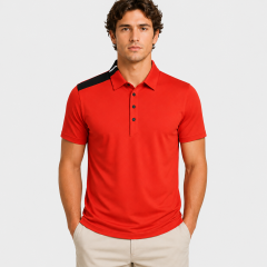 Men's Red Golf Polo Shirt,www.nearlonggolf.com,Red Golf Polo Shirts for Men | Custom OEM Manufacturer