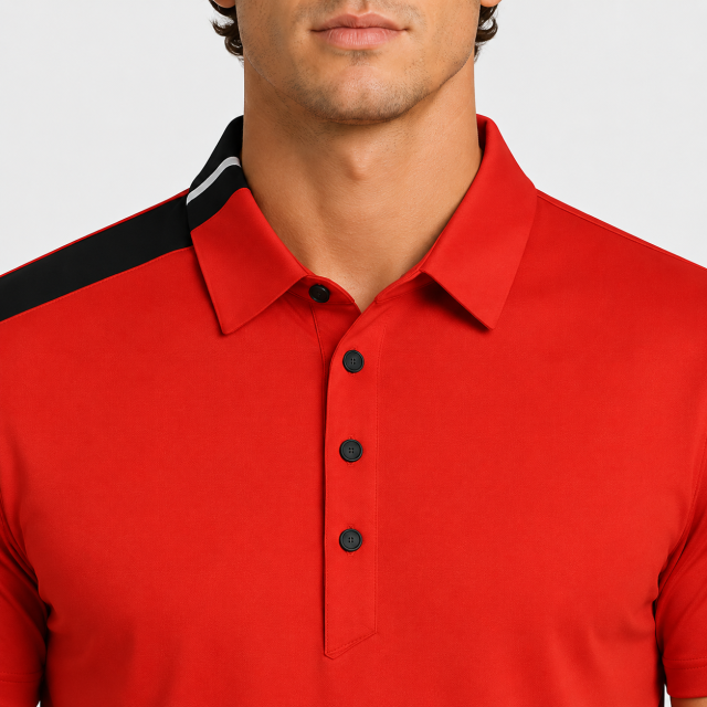 Men's Red Golf Polo Shirt,www.nearlonggolf.com,Red Golf Polo Shirts for Men | Custom OEM Manufacturer
