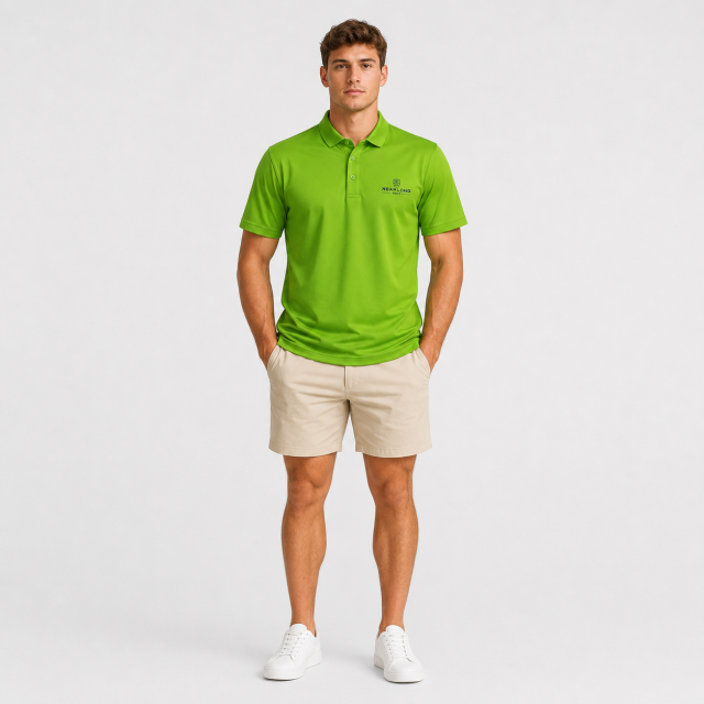 Men's Green Golf Polo Shirt,www.nearlonggolf.com,Green Golf Shirts for Men | Wholesale Custom Polo Supplier