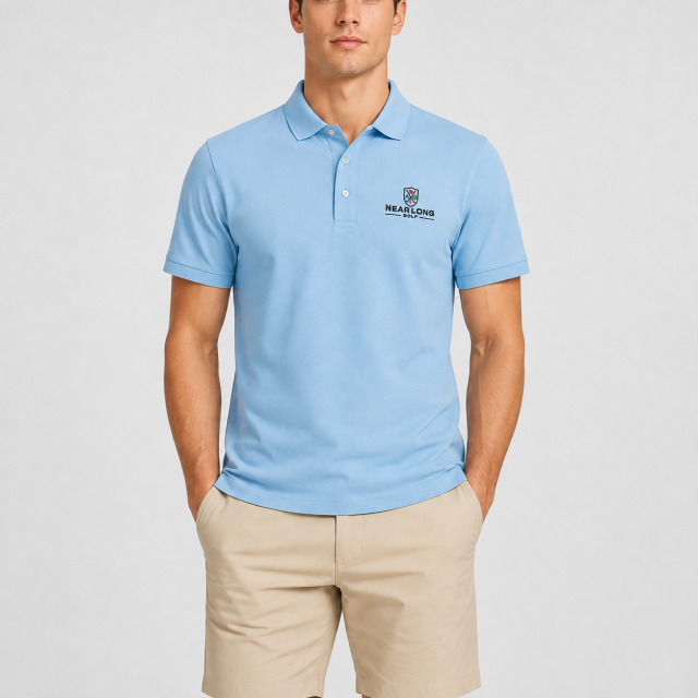 Men's Light Blue Golf Shirt,www.nearlonggolf.com,Light Blue Golf Shirt for Men | OEM Golf Clothing