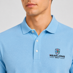 Men's Light Blue Golf Shirt,www.nearlonggolf.com,Light Blue Golf Shirt for Men | OEM Golf Clothing