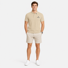 Men's Beige Golf Shirt,www.nearlonggolf.com,Beige Golf Polo for Men | OEM Private Label Apparel