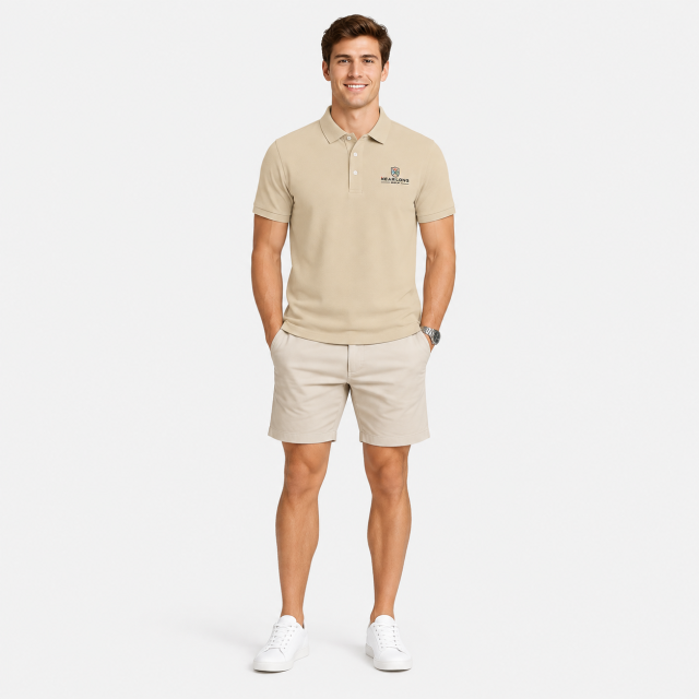 Men's Beige Golf Shirt,www.nearlonggolf.com,Beige Golf Polo for Men | OEM Private Label Apparel