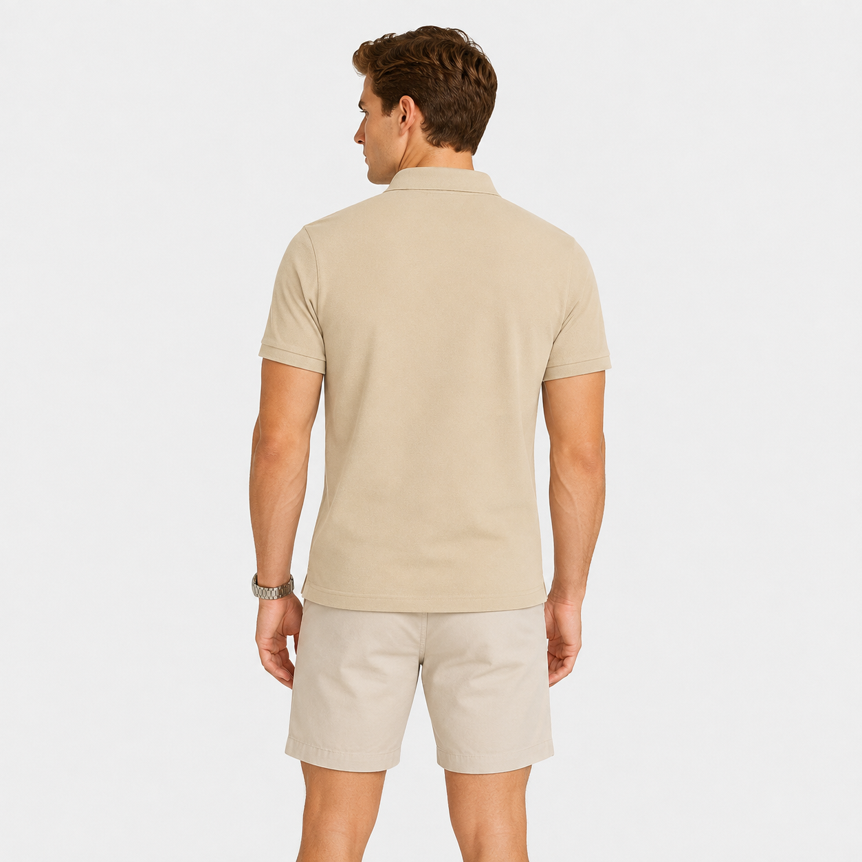 Men's Beige Golf Shirt,www.nearlonggolf.com,Beige Golf Polo for Men | OEM Private Label Apparel