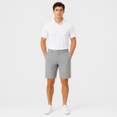 Grey Golf Shorts for Men,www.nearlonggolf.com,Grey Golf Shorts for Men | Flat Front Custom Golf Shorts