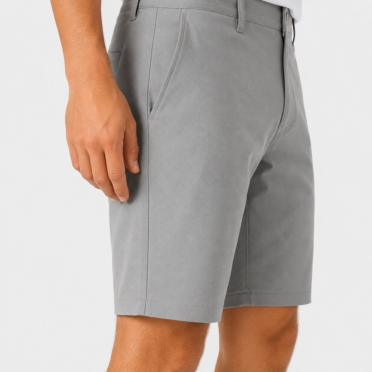 Grey Golf Shorts for Men,www.nearlonggolf.com,Grey Golf Shorts for Men | Flat Front Custom Golf Shorts