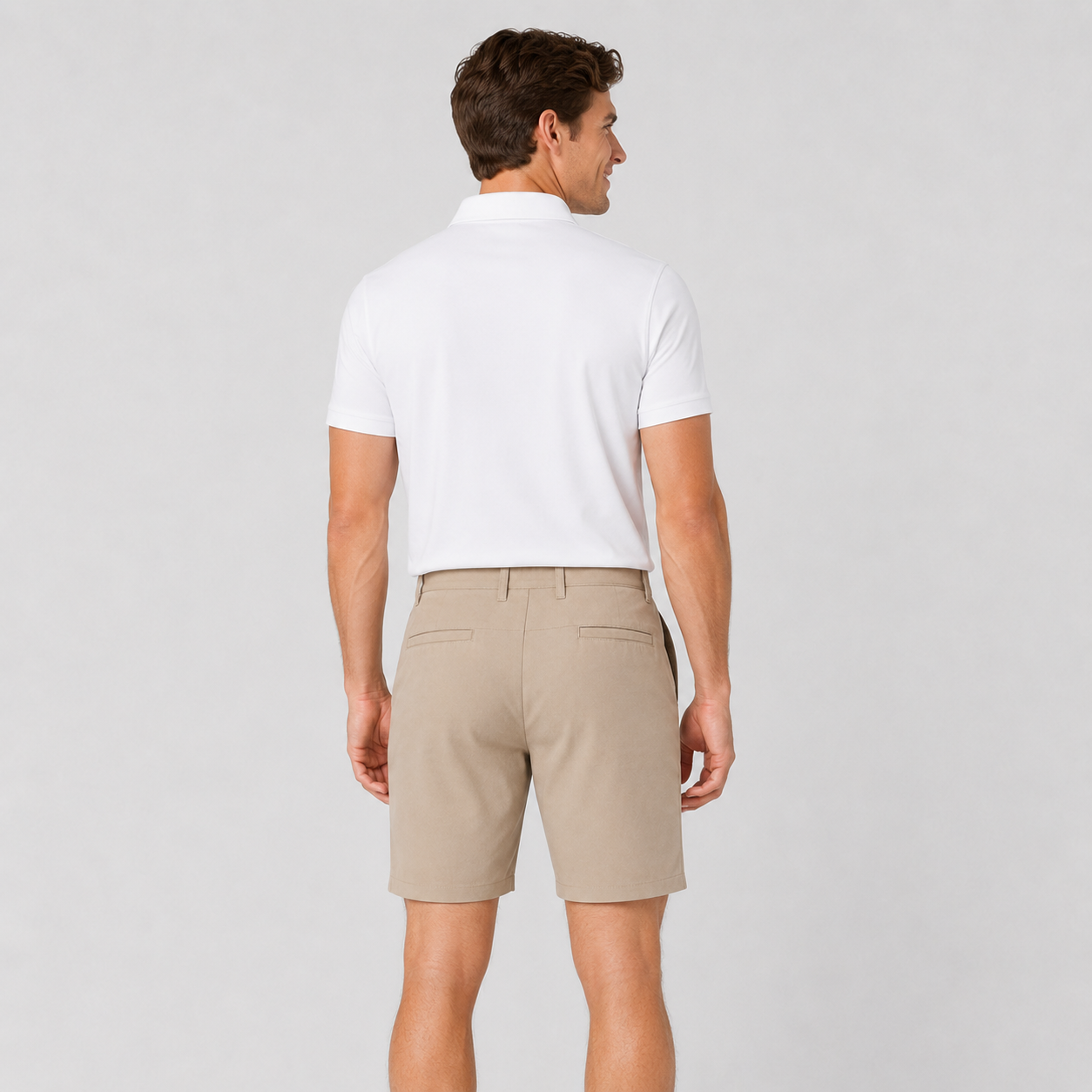 Khaki Golf Shorts for Men,www.nearlonggolf.com,Mens Golf Shorts Khaki | OEM Wholesale Supplier