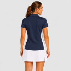 Women's Navy Color Block Golf Polo,www.nearlonggolf.com,Women's Navy Golf Polo Shirt | Color Block Golf Apparel