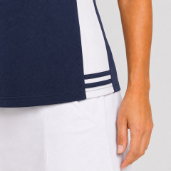 Women's Navy Color Block Golf Polo,www.nearlonggolf.com,Women's Navy Golf Polo Shirt | Color Block Golf Apparel