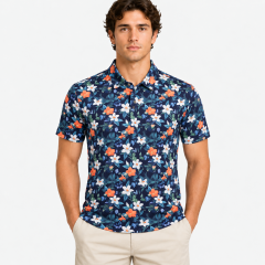 Men's Floral Golf Polo