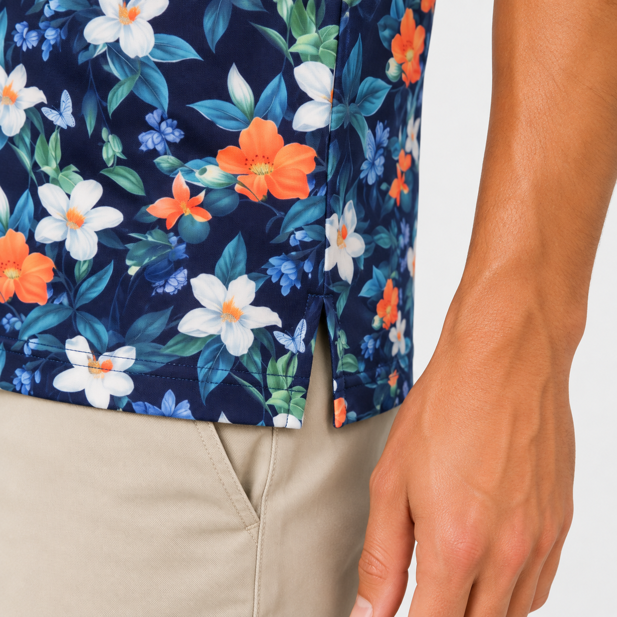 Men's Floral Golf Polo