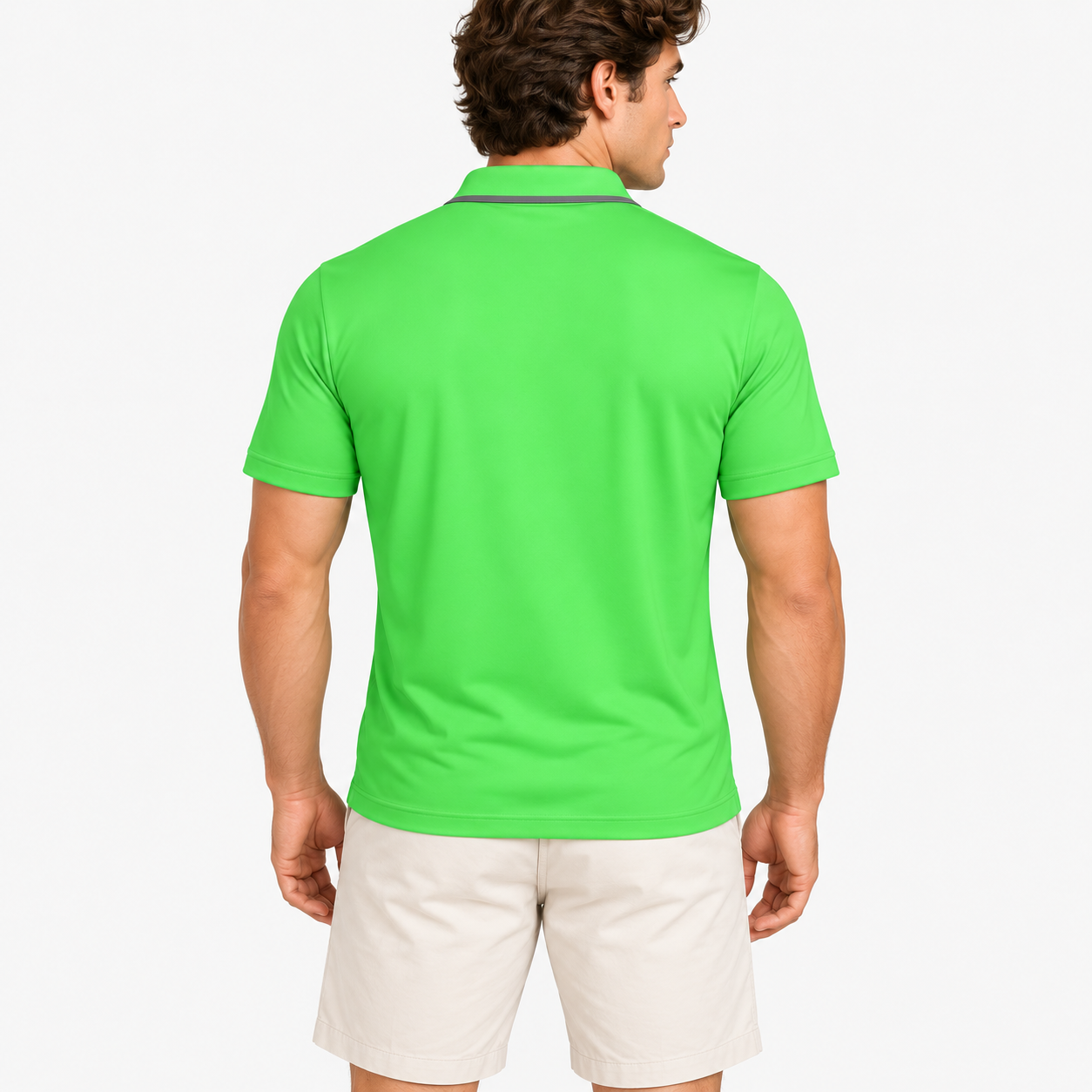 Men's Lime Green Golf Polo Shirt