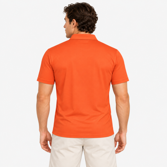 Mens Contrast Stripe Golf Polo Shirt