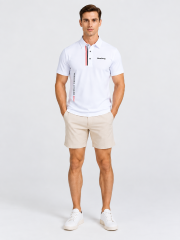 Men's White Performance Golf Polo Shirt | Custom Golf Apparel
