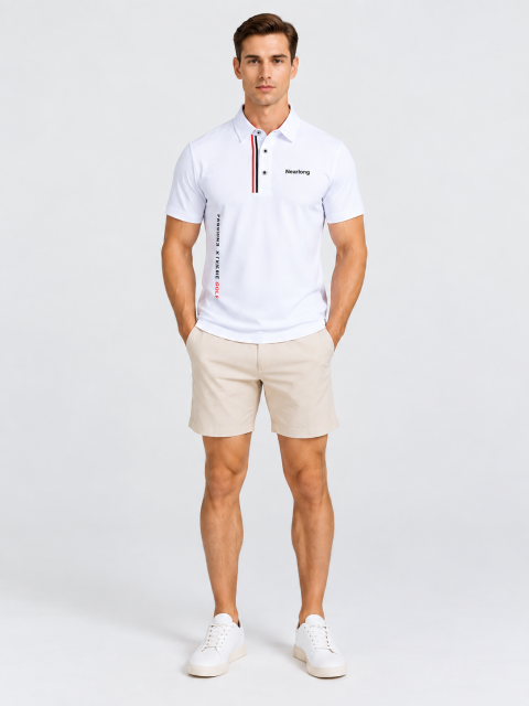 Men's White Performance Golf Polo Shirt | Custom Golf Apparel
