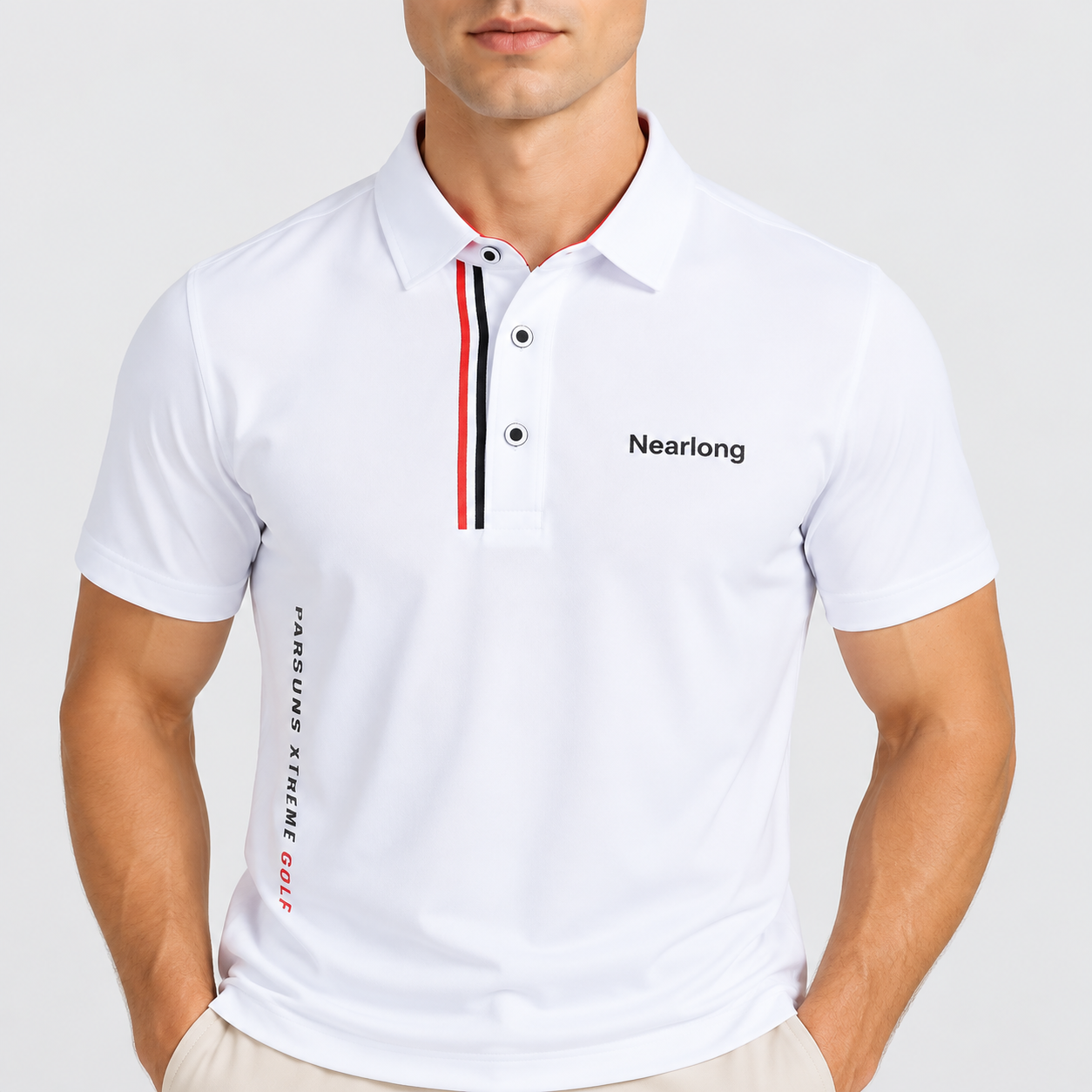 Men's White Performance Golf Polo Shirt | Custom Golf Apparel