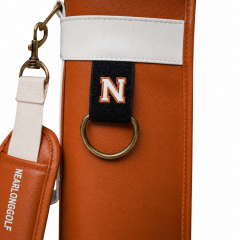 Golf bag strap attachment with vintage D-ring hardware