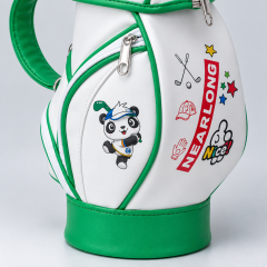 Custom kids golf bag with printed graphics and side zipper pocket