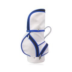 Custom golf bag carrier with curved zip pocket and compact profile