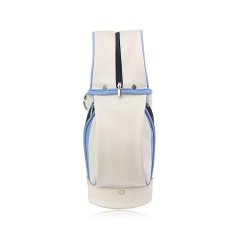 Lightweight golf bag with front zip storage and reinforced round base