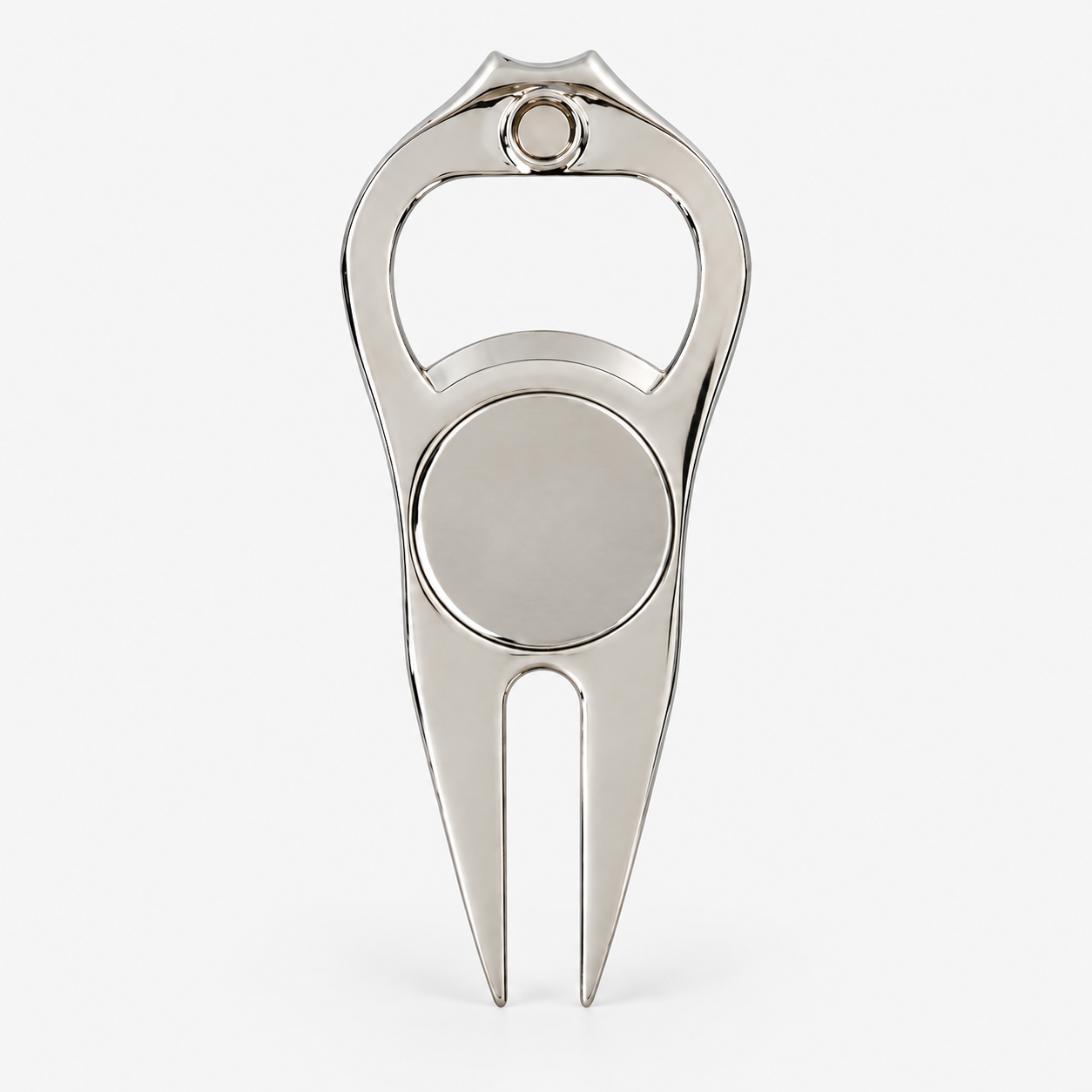 Golf divot tool back view for custom logo and OEM orders