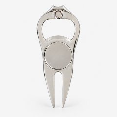 Golf divot tool back view for custom logo and OEM orders