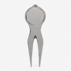 Golf divot tool back view for custom logo and bulk OEM orders