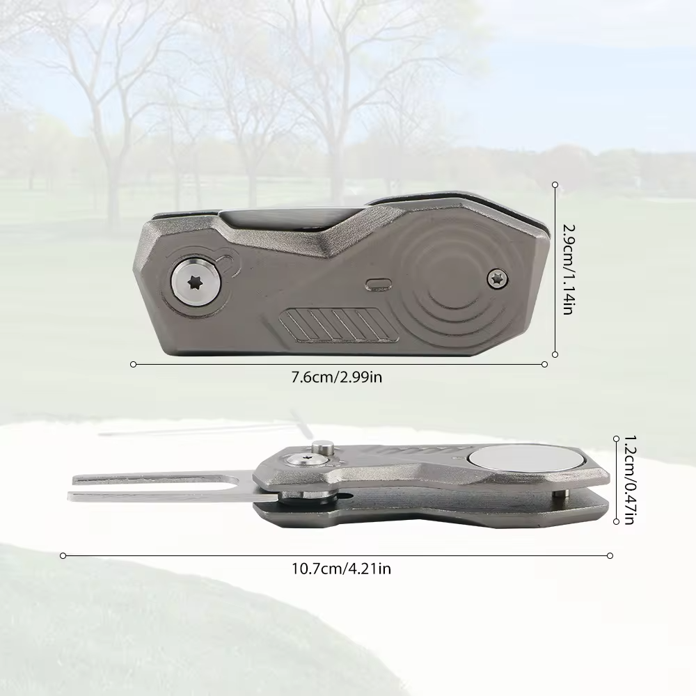 Two-Prong Metal Golf Divot Tool